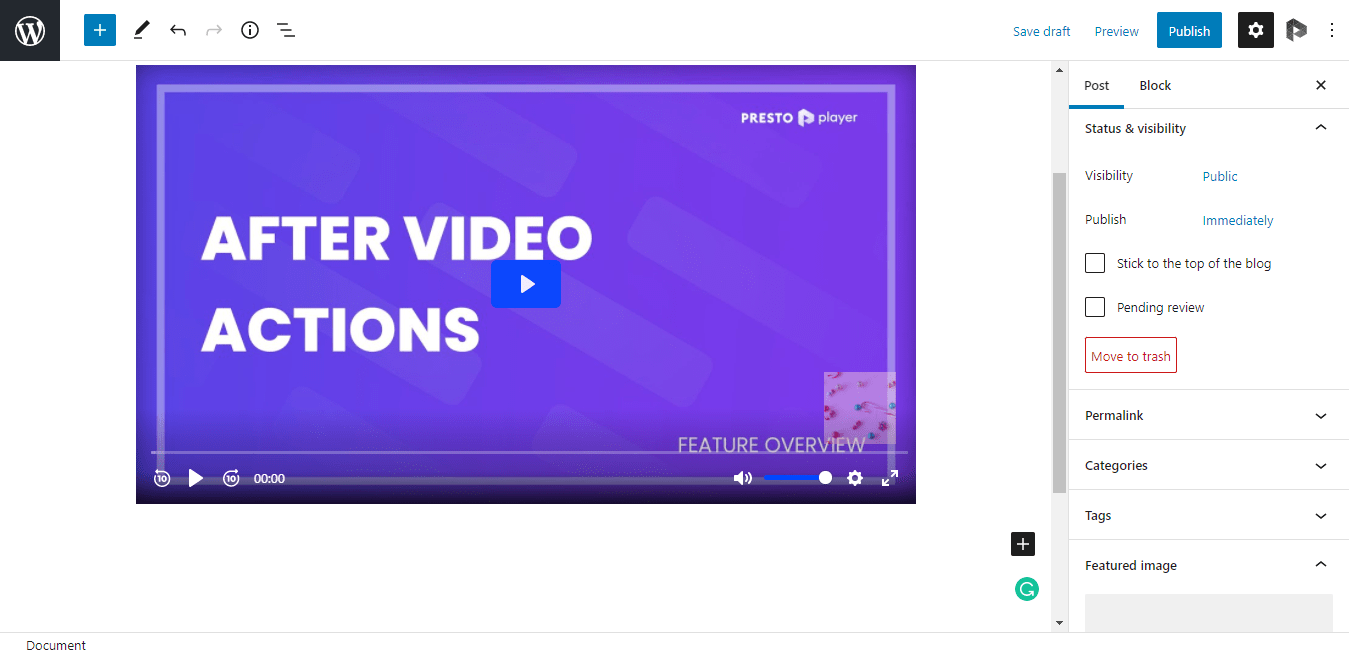 Embed youtube video ready to publish