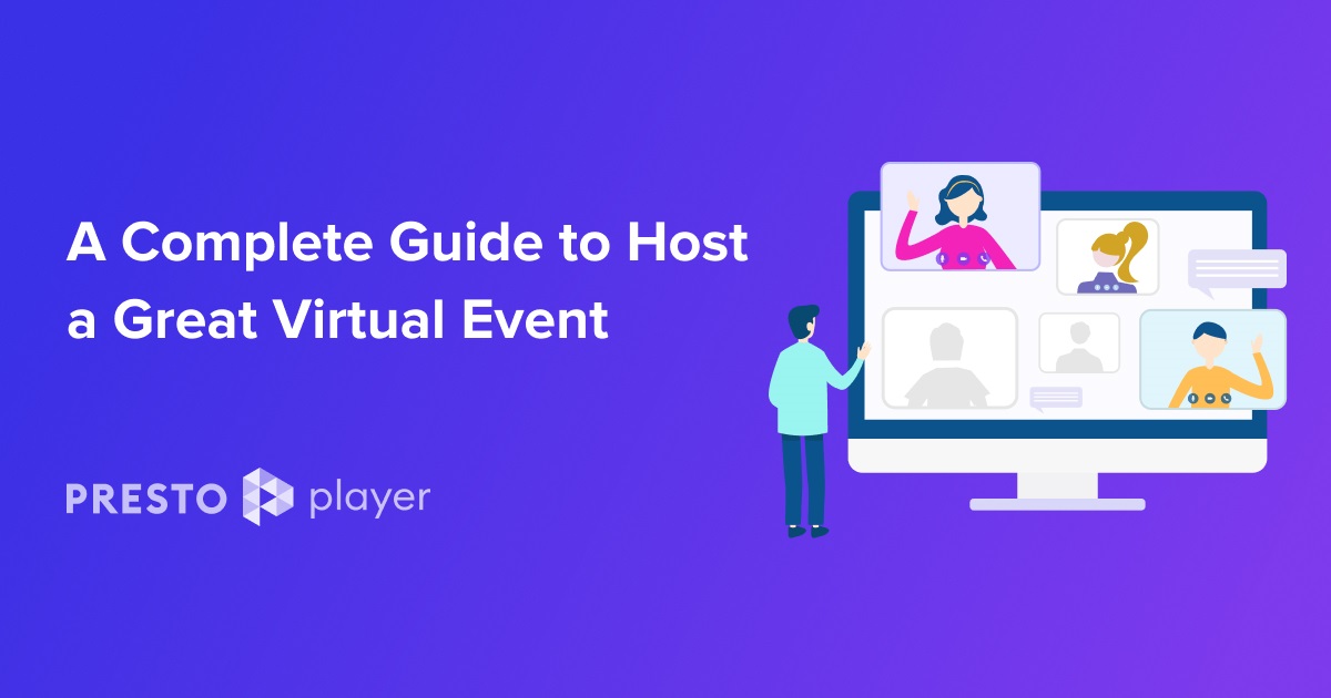 Feature image for blog on host a great virtual event