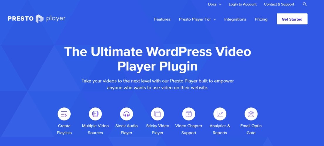 Presto Player plugin for Vimeo videos