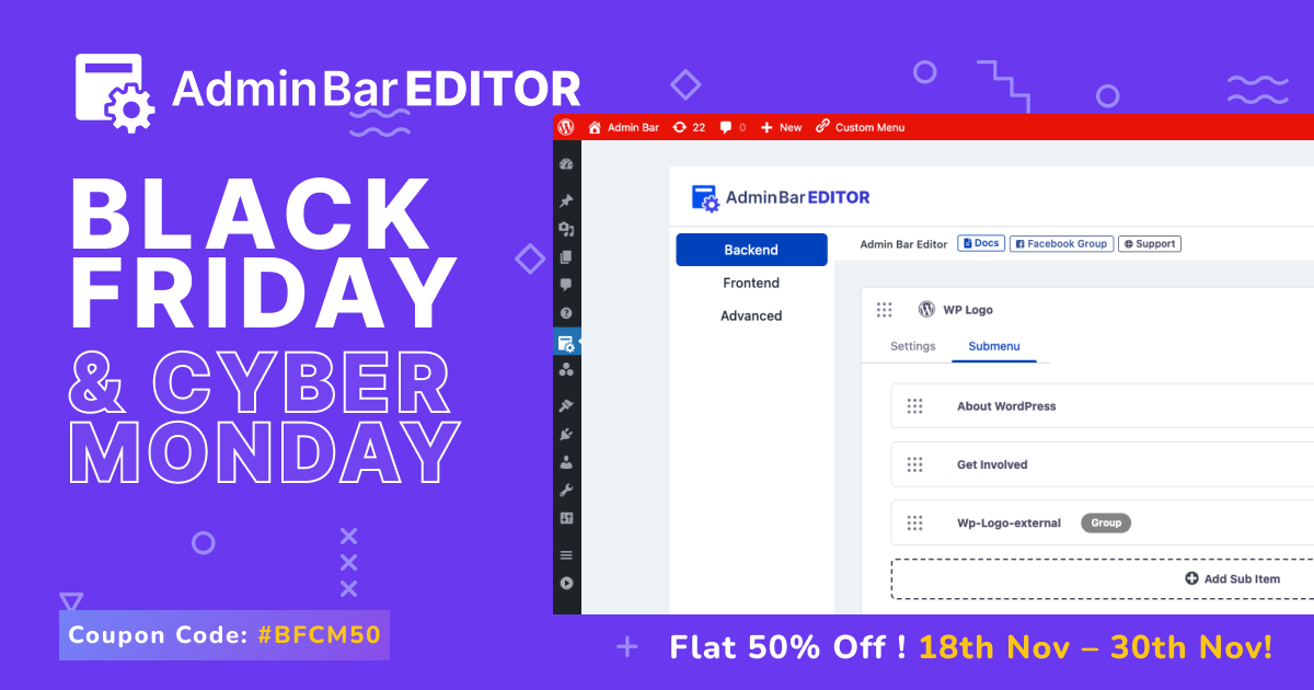 Admin Bar Editor BFCM