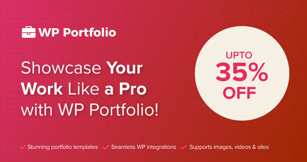 WP Portfolio Black Friday Sale