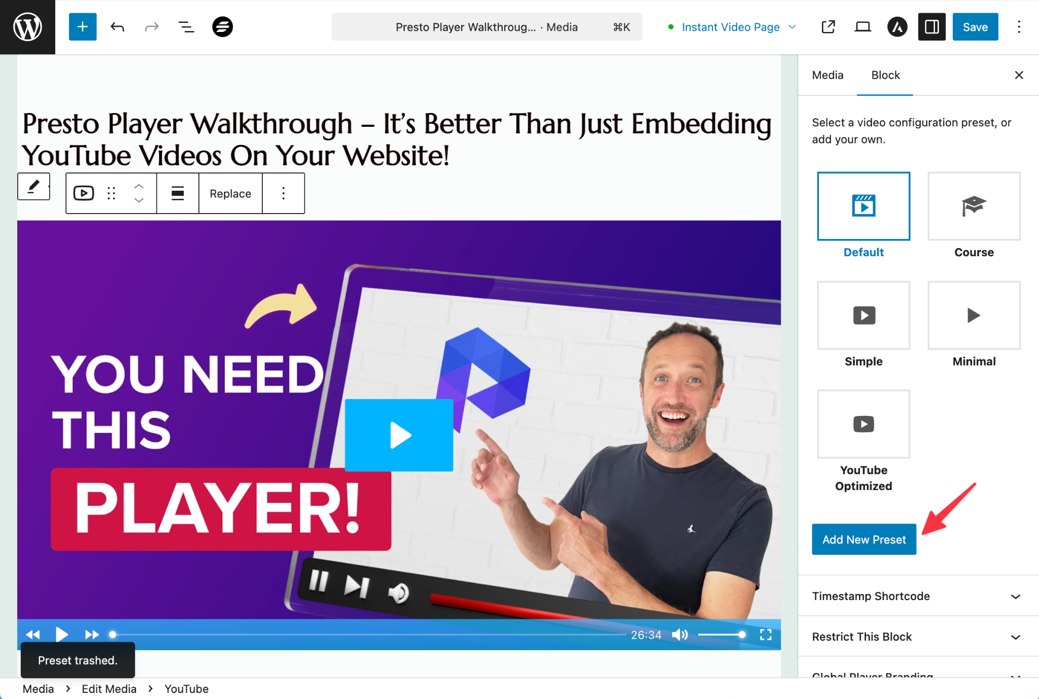 How to Use Video Presets in Presto Player – Layouts and Behavior Word Image 17928 3