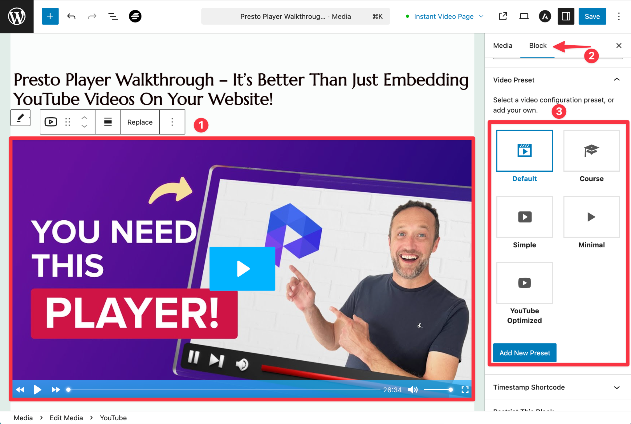 How to Use Video Presets in Presto Player – Layouts and Behavior Word Image 17928 6