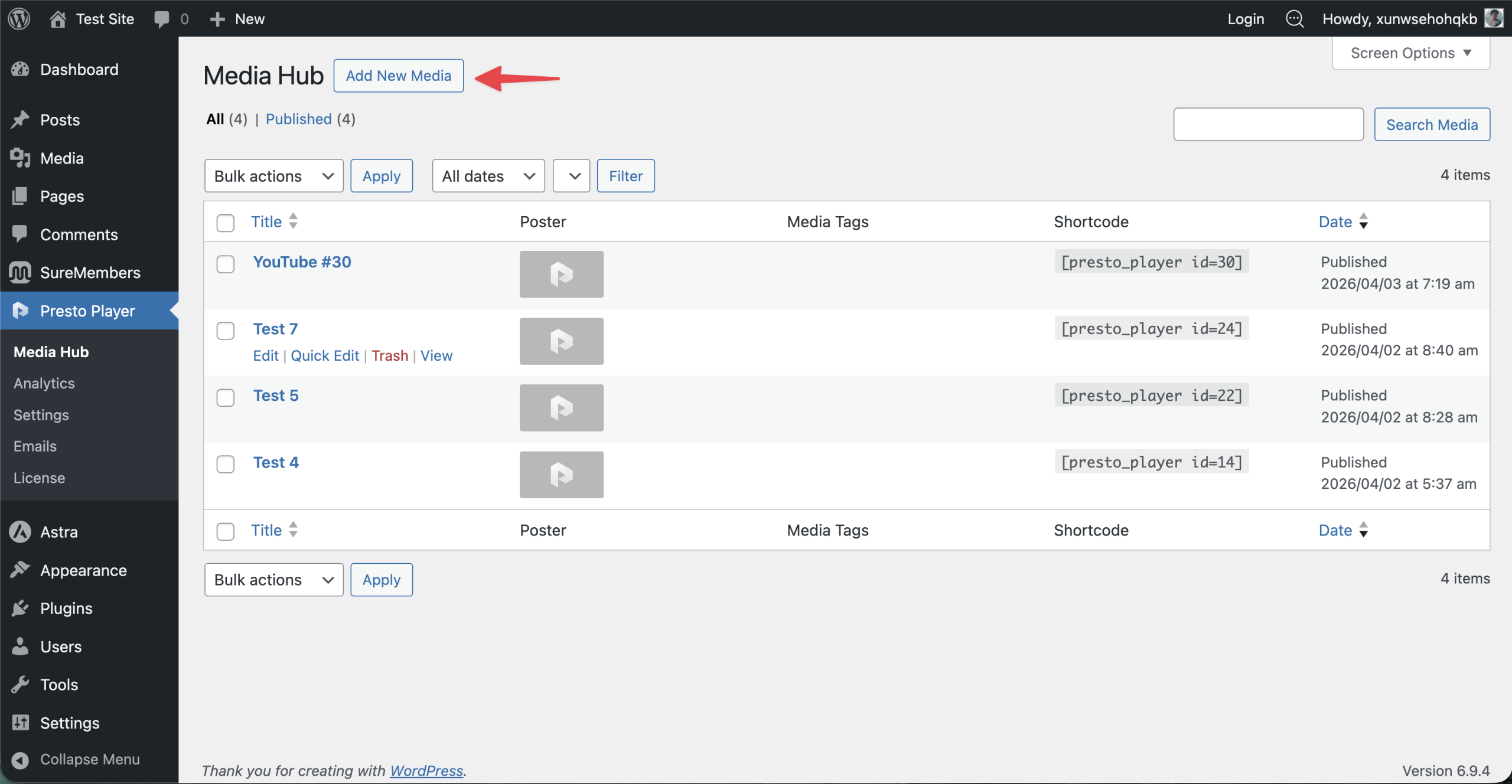 Presto Player Media Hub