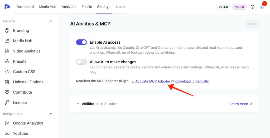 Presto Player AI Abilities Connect AI Clients to Your Video Library Presto AI Abilities requires MCP Adapter plugin