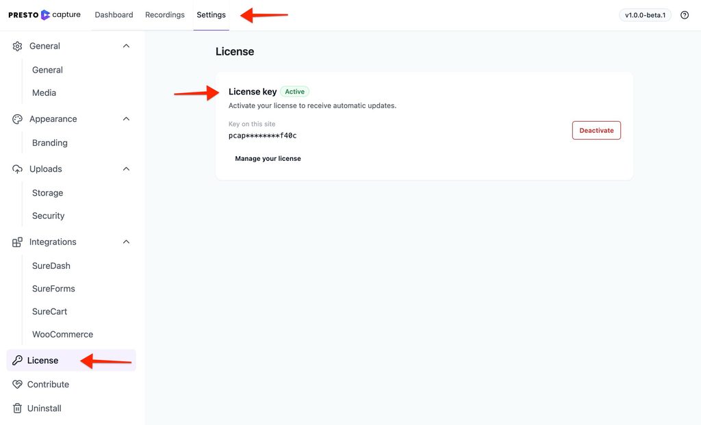 How to Activate Your Presto Capture Licence Presto Capture license activated
