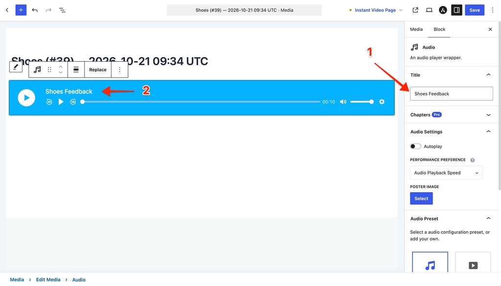 How to Manage Recordings in Presto Capture Presto Capture modify Title of the Recording of the Media Hub item from Recordings